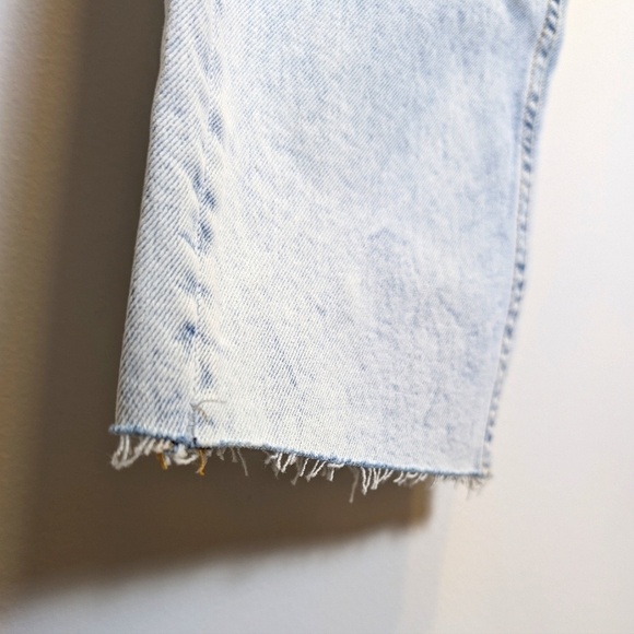 Driftwood Royce Straight Leg High Rise Raw Hem Light Denim Jeans Size 26 - Picture 7 of 8
